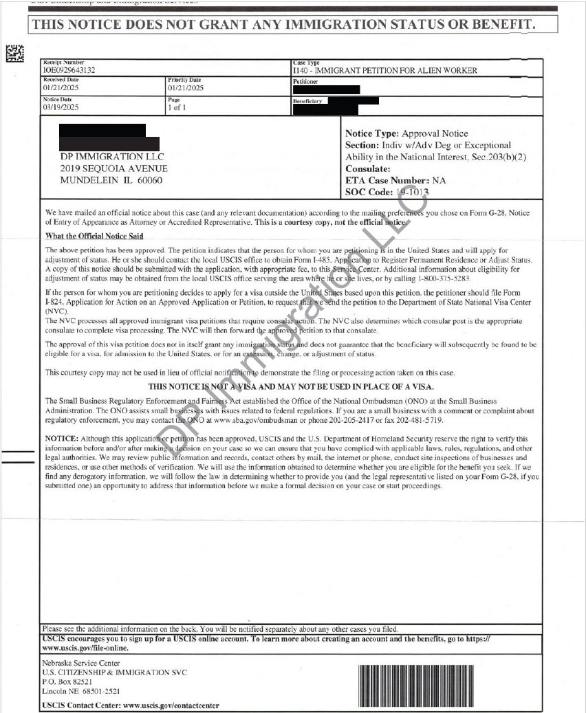 USCIS Approval