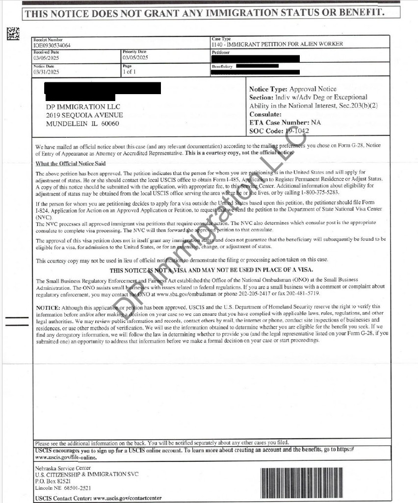 USCIS Approval